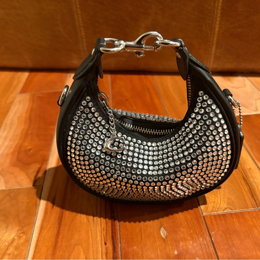 Coach Jonie Mini With Crystal Crossbody Bag CW574 - Black